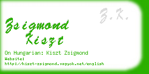 zsigmond kiszt business card